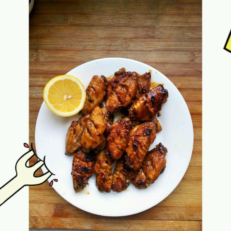 Caragana, cola, chicken wings without oil