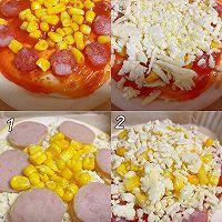 腊肠玉米芝士披萨的做法图解5