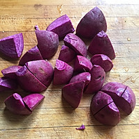 紫薯红豆球的做法图解1
