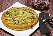 家庭版蔬菜培根披萨（9寸）的做法