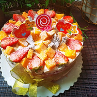 #以美食的名义说爱她#红丝绒水果裸蛋糕的做法图解10