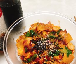 炒火鸡面的做法