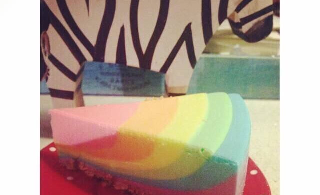 彩虹柠檬冻芝士蛋糕