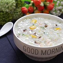 宝宝辅食食谱  玉米西蓝花虾粥