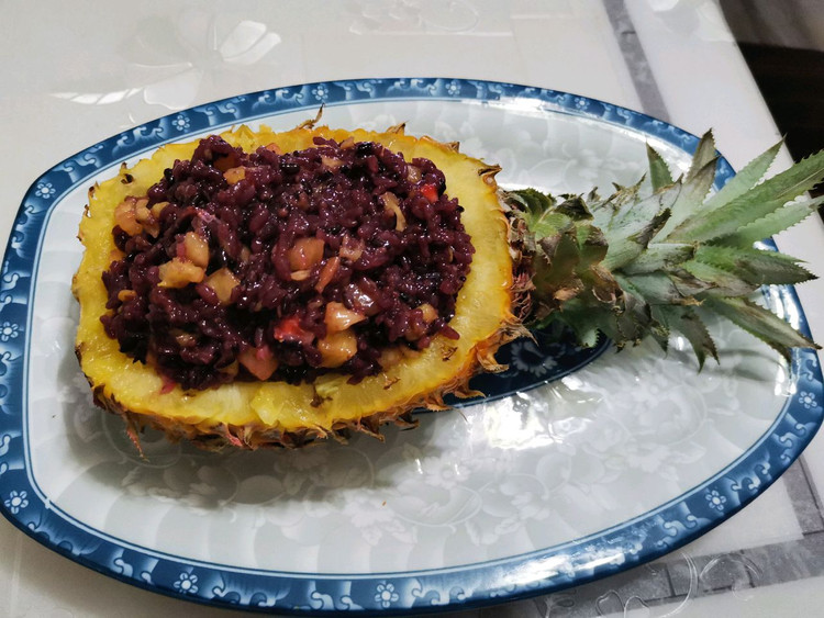 菠萝饭•紫米甜饭的做法