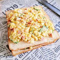 #未来航天员-健康吃蛋#火腿鸡蛋三明治的做法图解7