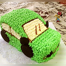 裱花蛋糕：噗噗车+#约会MOF# 