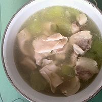 咸肉百叶伴莴苣汤的做法图解1
