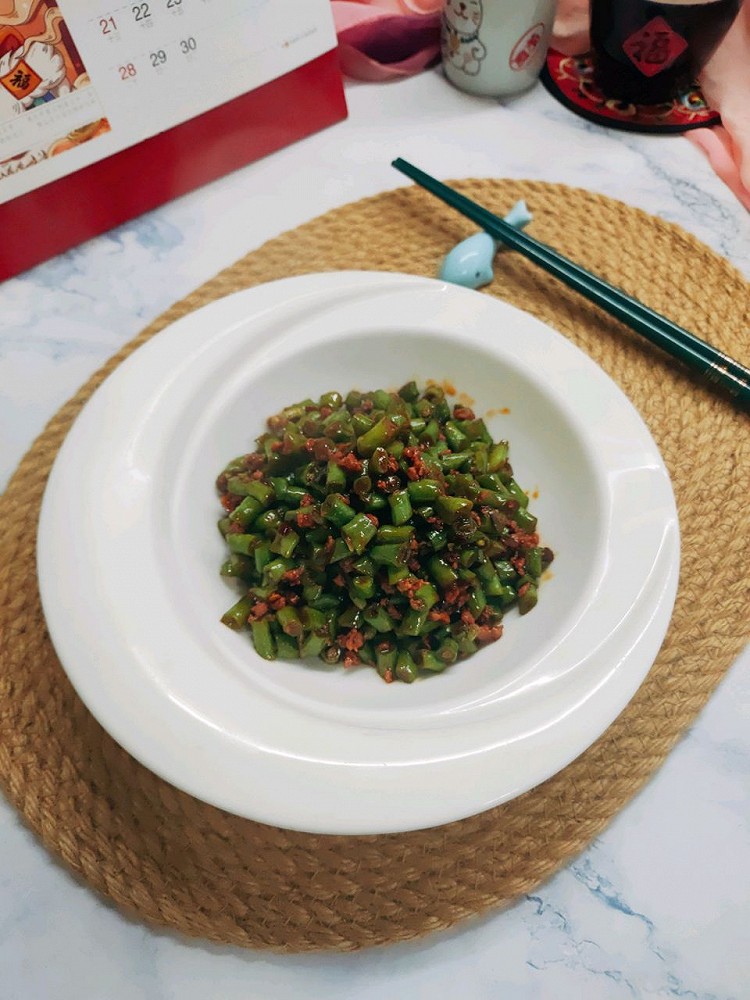 下饭菜～肉沫炒豇豆的做法