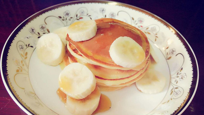 Pancake--香蕉热煎饼的做法