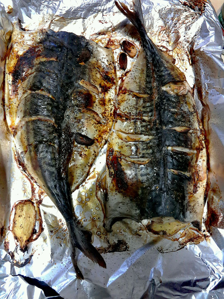日式盐烤青花鱼的做法