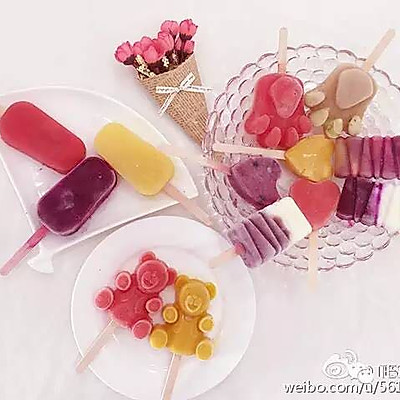 夏日七彩水果冰棒