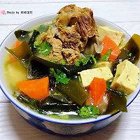 #刘畊宏女孩减脂饮食#海带豆腐筒骨汤的做法图解11