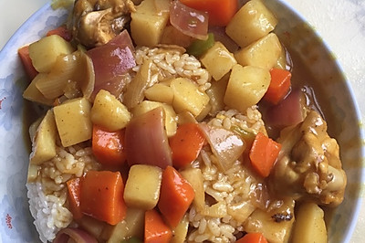 咖喱鸡腿饭