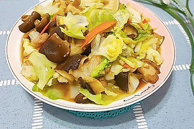 卷心菜炒蘑菇