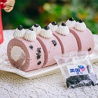 #蓝莓怎么吃# 浪漫治愈的蓝莓干紫薯瑞士蛋糕卷的做法图解17