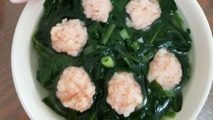 菠菜虾丸汤
