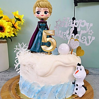 艾莎公主6寸生日蛋糕，含蛋糕胚的做法图解21