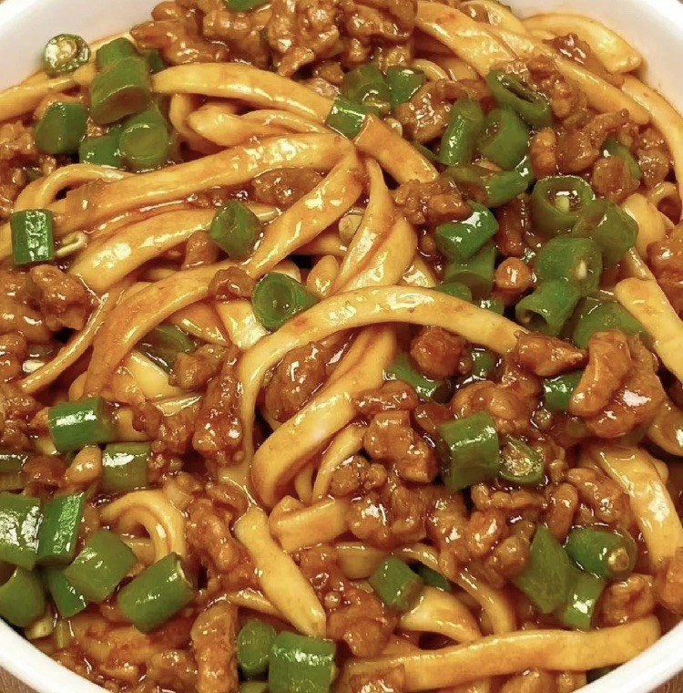 豆角肉末拌面的做法