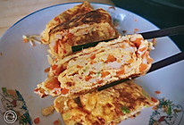 100道减肥餐—5道:胡萝卜蟹肉厚蛋烧！的做法