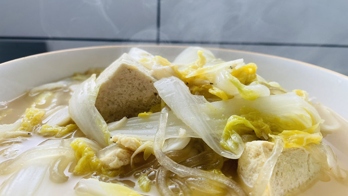 娃娃菜炖冻豆腐粉条（冬日暖胃菜）