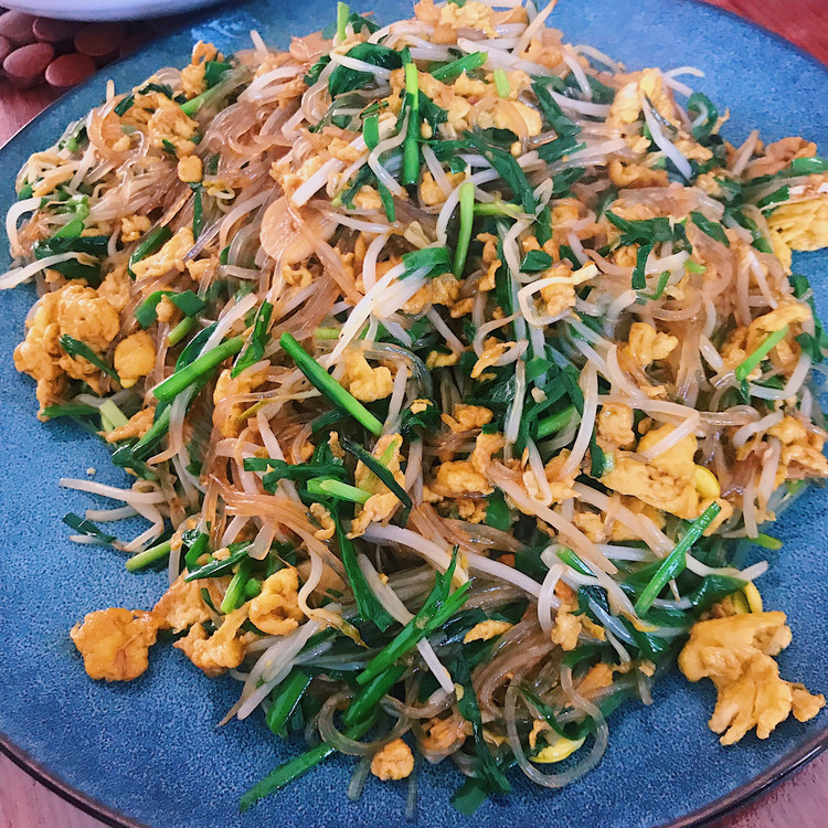 韭菜粉丝炒鸡蛋的做法
