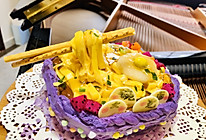 #餐桌上的春日限定#‘’大碗宽面‘’紫薯奶酪蛋糕的做法
