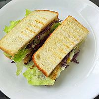 #打工人的健康餐#芝麻酱蔬菜三明治的做法图解4