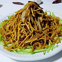 葱椒辣酱豆腐丝的做法图解7