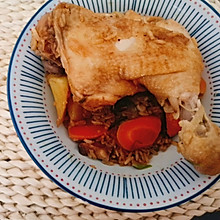 电饭锅焖鸡腿饭