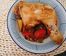 电饭锅焖鸡腿饭的做法
