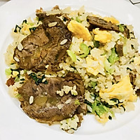 #换着花样吃早餐#青菜鸡蛋牛肉炒饭的做法图解8