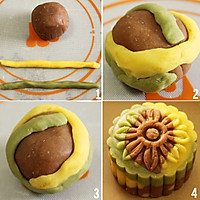 彩色桃山皮月饼的一些操作手法（小胖整理）的做法图解2