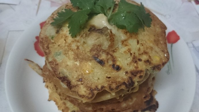 卷心菜扇贝饼