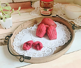 sweet草莓酱夹心 玛德琳 甜蜜可爱粉粉嫩嫩下午茶早餐的做法