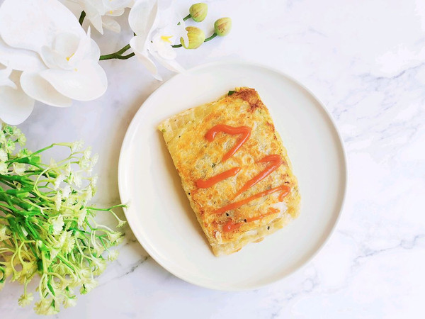 超简单--手抓饼版韭菜盒子