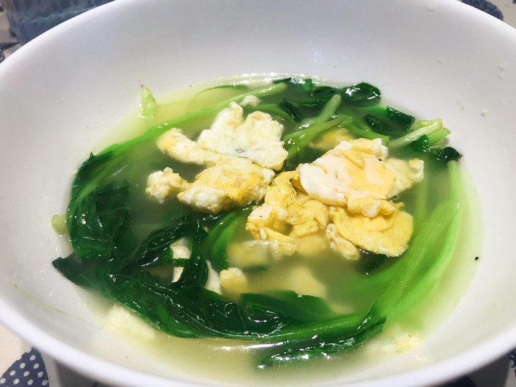 十分钟快手之：青菜煎蛋汤的做法