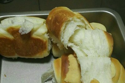 拉丝小奶包，手撕面包。手揉烤箱版