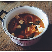 日式豆腐鲜虾汤