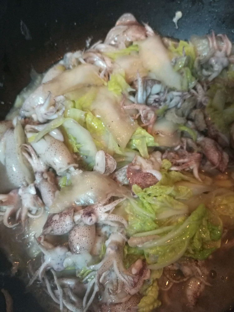 白菜炖笔管蛸的做法