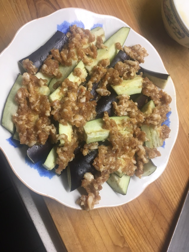 减脂#蒸肉糜茄子的做法
