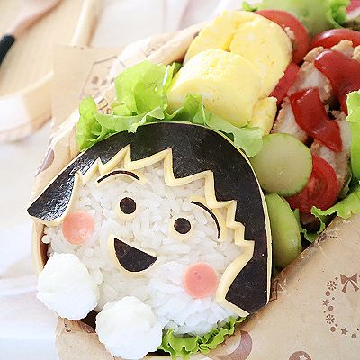 香酥猪排和营养玉子烧，可爱的小丸子便当给秋天补充满满元气