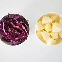 【果蔬汁】紫甘蓝苹果汁的做法图解2