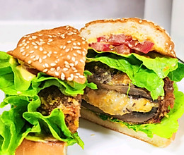 #肉食主义狂欢#芝士牛排菇汉堡的做法