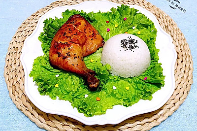 烤鸡腿饭