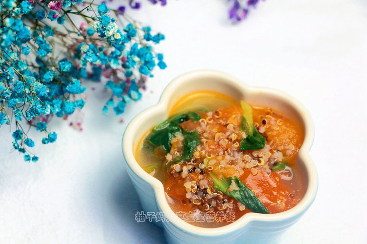 藜麦青菜番茄汤的做法