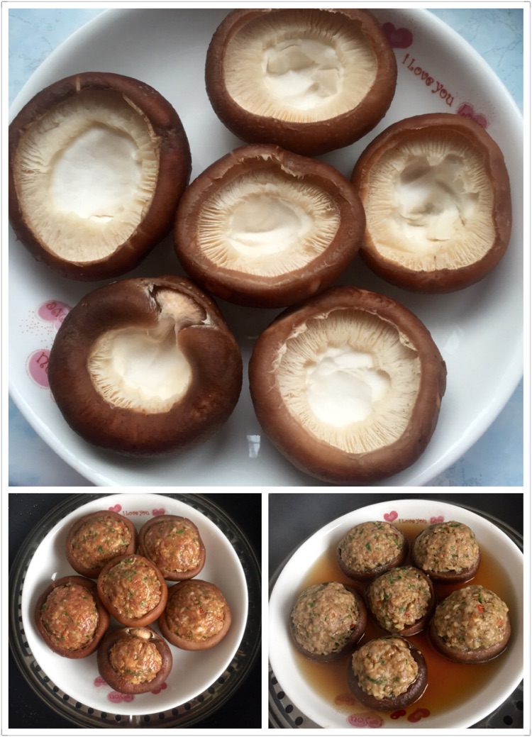 肉丸香菇盏的做法图解2