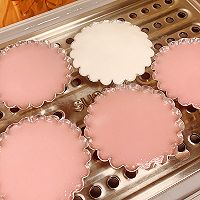 粉色系糯唧唧甜品 | 蓝莓椰汁钵仔糕的做法图解10