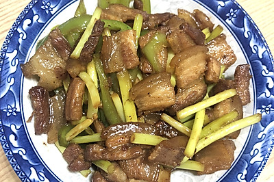 蒜苔青椒炒肉