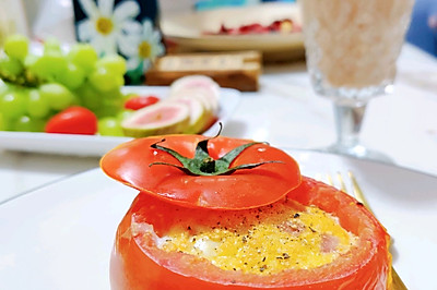 番茄新吃法:番茄烤蛋